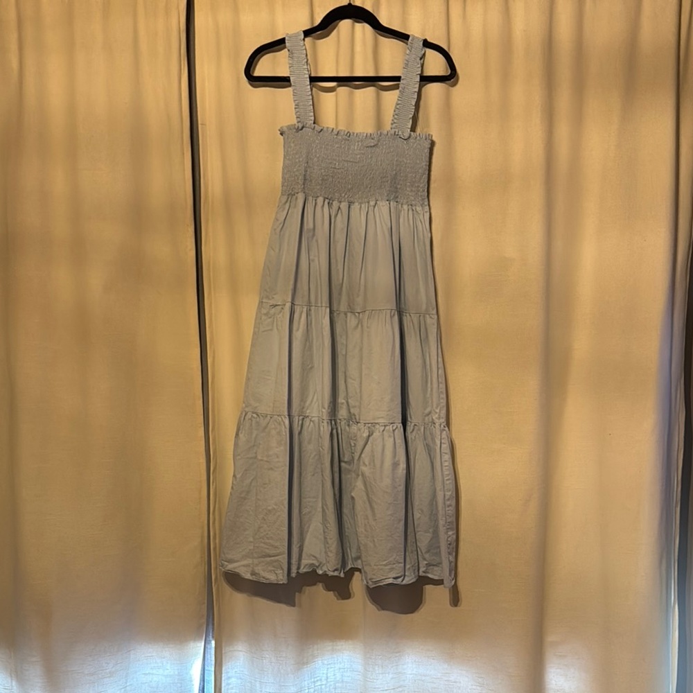 Light Blue Sleeveless Tiered Dress Sz L